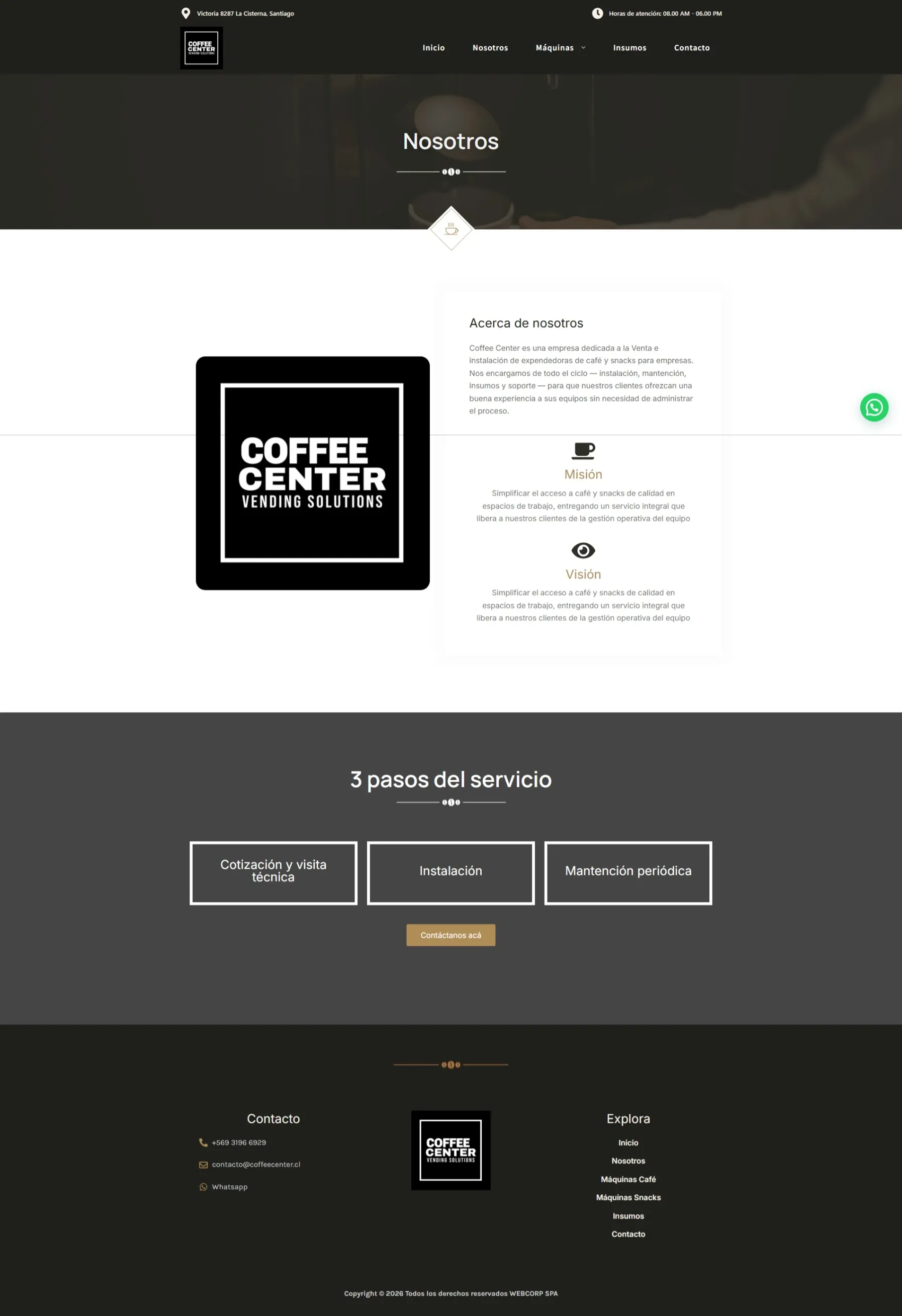 Captura de Coffee Center, página 2