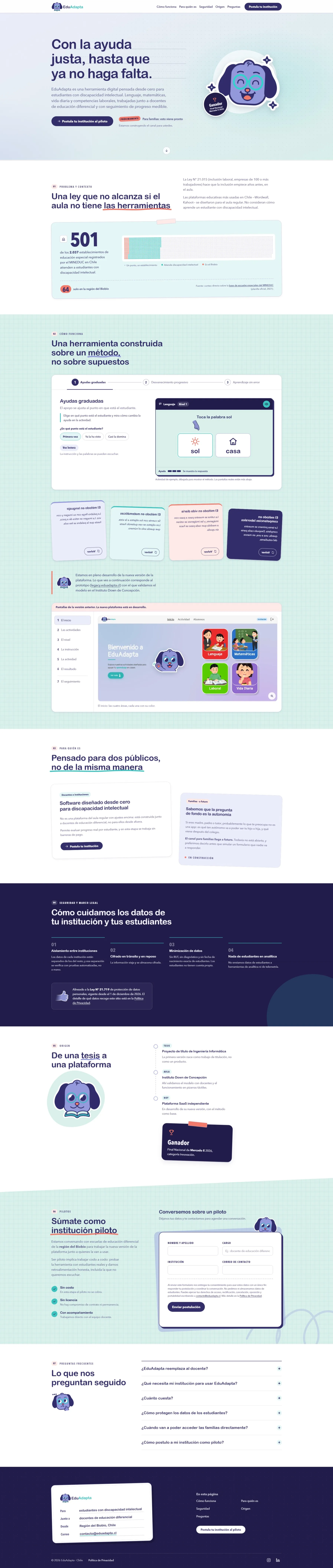 Captura de EduAdapta