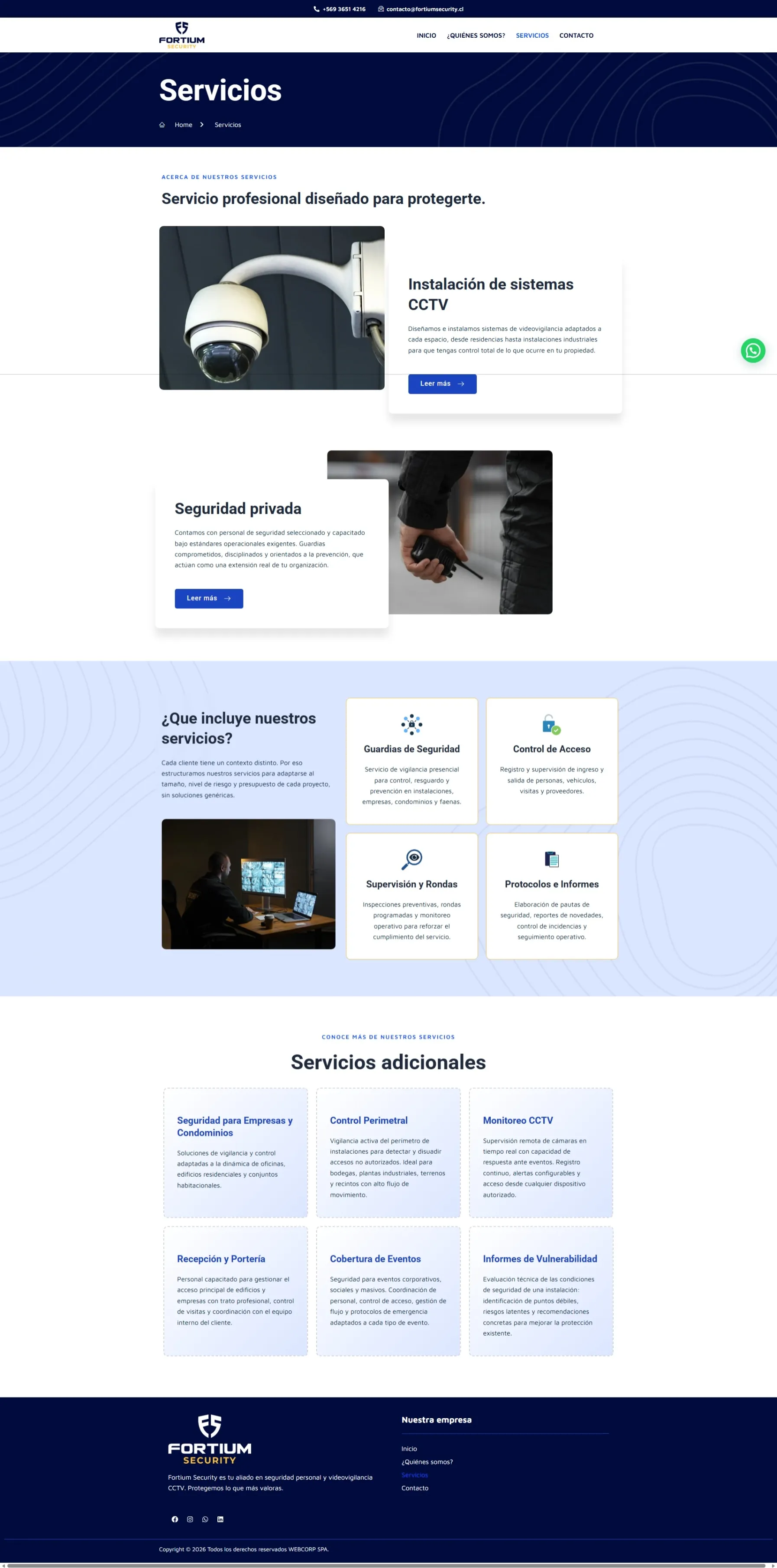 Captura de Fortium Security, página 3