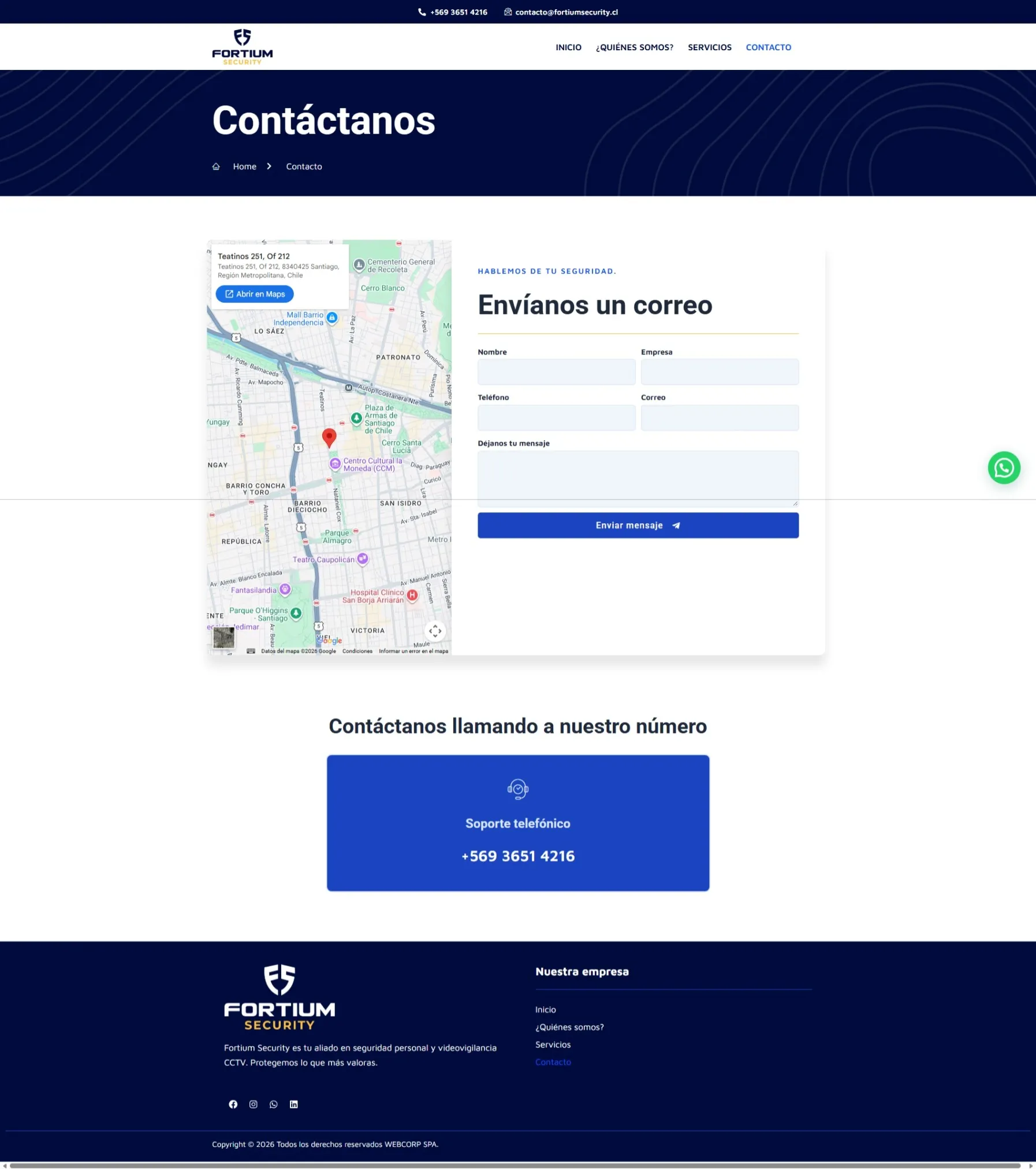 Captura de Fortium Security, página 4