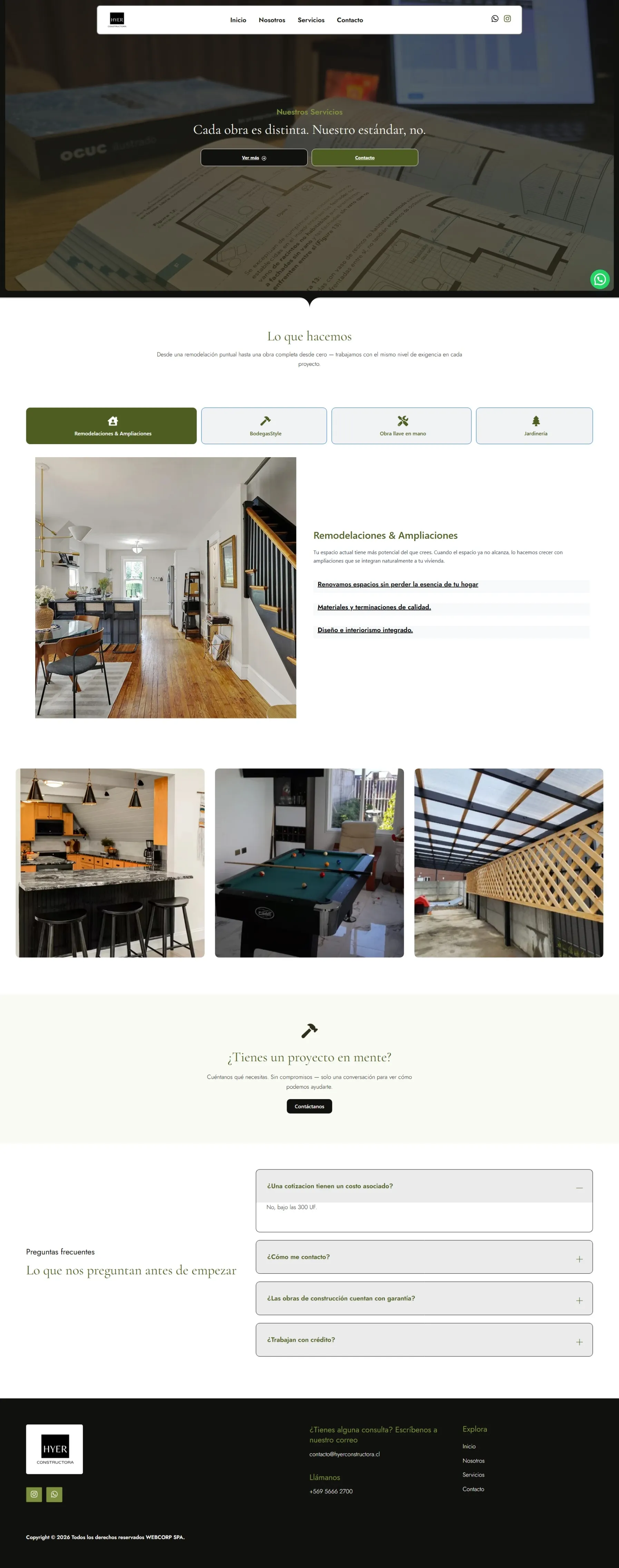 Captura de Hyer Constructora, página 3